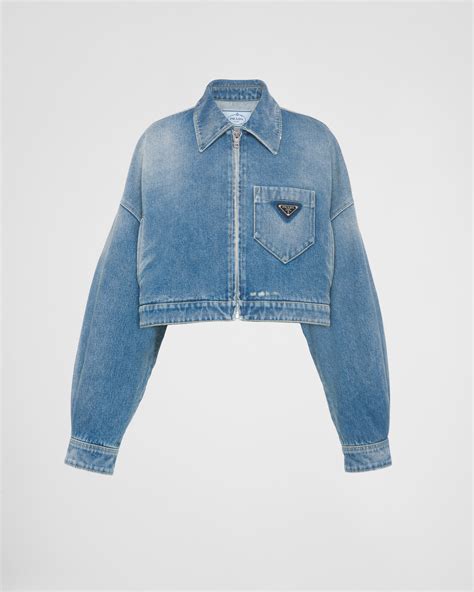 giubbotto jeans prada|prada denim jacket.